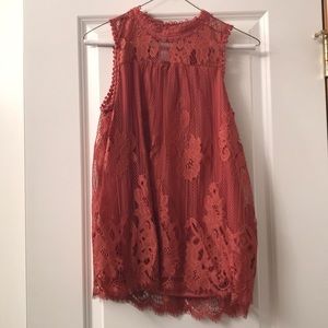 Lace Sleeveless Blouse
